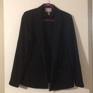 Black relaxed blazers with pockets